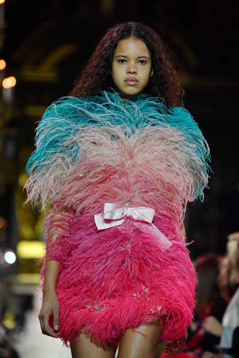 Schiaparelli's 2019 Spring-Summer Haute Couture collection fashion show in Paris, on January 21, 2019. Getty Images