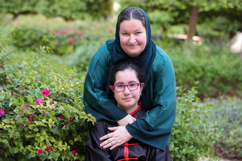 Yasmin Hammad, 13, pictured with her mother Katerina, was originally diagnosed with asthma. Chris Whiteoak / The National