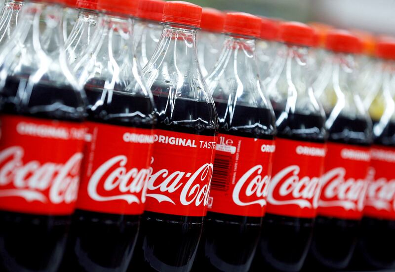 Plastic Coca-Cola bottles at a supermarket in Montreuil, near Paris in February 2018. A survey says the soft drinks company has been a top plastic polluter 'for years'. Reuters