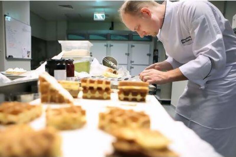 Alexander Haebe works on his waffle creations.Delores Johnson / The National