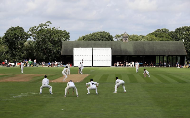 The Sussex fielders wait as Archer bowls a delivery. PA Photo