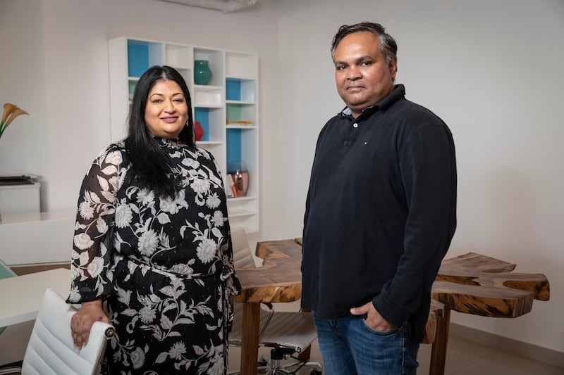 Padmini Gupta and Milind Singh are co-founders of Xare, which was launched under the umbrella of their original FinTech Rise. Antonie Robertson / The National