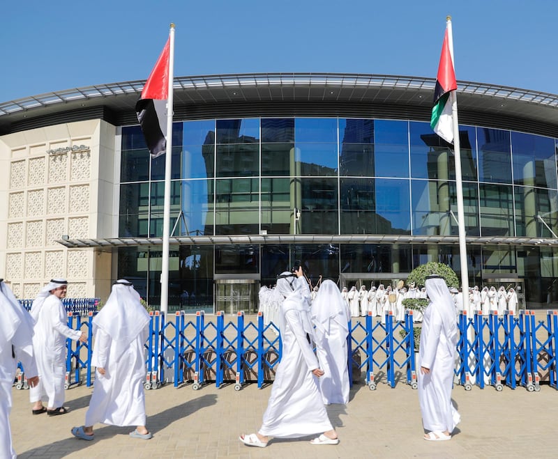 Dubai, United Arab Emirates, June 6, 2019.  Sheikh Hamdan and two of his brothers having a groom celebration at the Dubai World Trade Centre. --VIP guests arrive at the event.
Victor Besa/The National
Section:   NA
Reporter:  Anna Zacharias