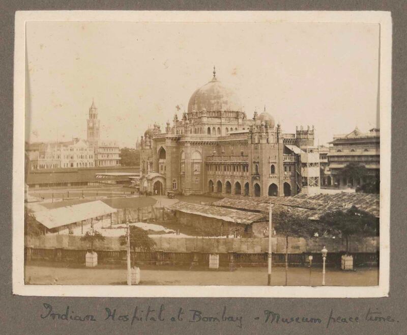 The Chhatrapati Shivaji Maharaj Vastu Sangrahalaya in Mumbai, originally named Prince of Wales Museum of Western India, in use as a Children's Welfare Centre and a Military Hospital during WWI. From Aviation in Mesopotamia Campaign WWI, circa 1917