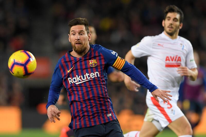 Barcelona forward Lionel Messi in action. AFP