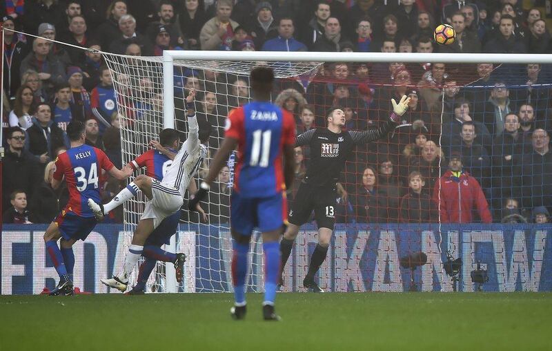 Chelsea’s Diego Costa scores for the 1-0 lead. Hannah McKay / EPA