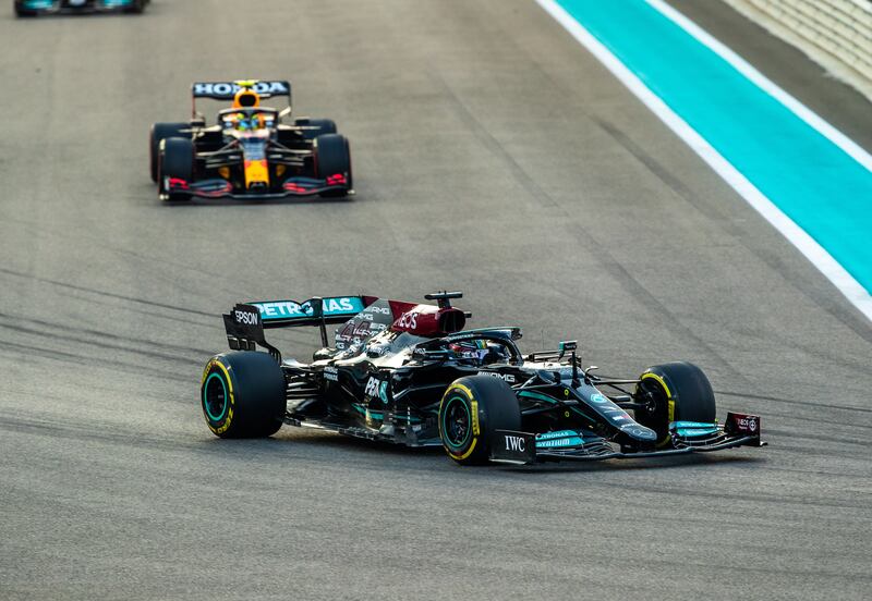 Verstappen and Hamilton led the championship going into the final race. Victor Besa / The National