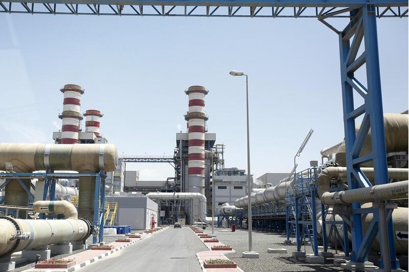 Dubai’s M Station is the largest desalination plant in the UAE. The GCC produces four-fifths of the world’s desalinated water. Sarah Dea / The National