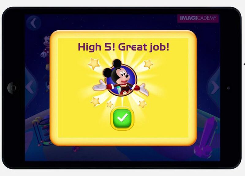 A screen showing Disney Imagicademy’s new iPad app Mickey’s Magical Math World. The Walt Disney Co / AP Photo