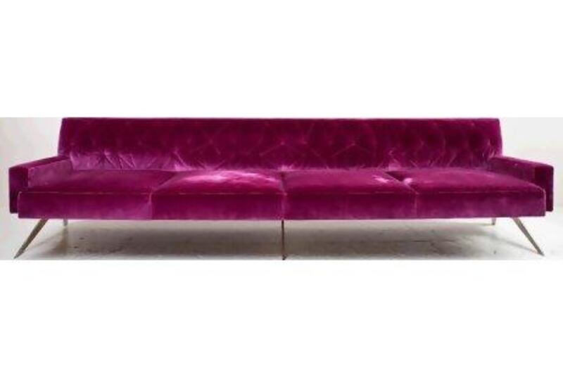 Mayweather sofa in electric pink by KGB Limited.