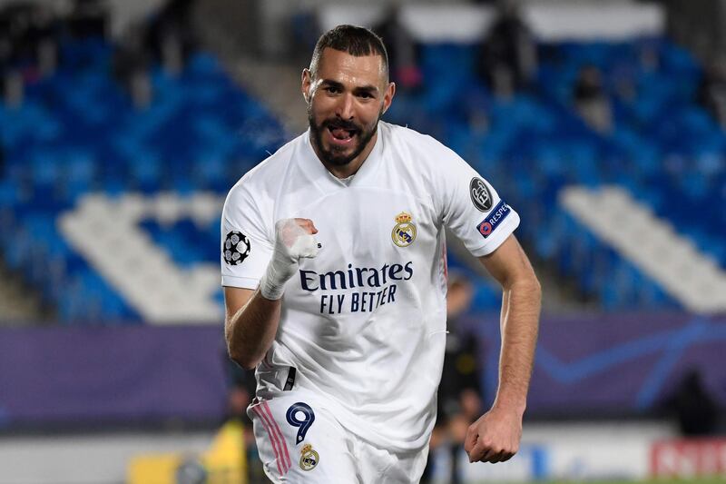 CF: Karim Benzema (Real Madrid) - A pair of expert headed goals made Madrid, who were third in their group at kick-off, comfortable early on against Monchengladbach AFP.