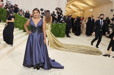 Mindy Kaling attends The 2021 Met Gala Celebrating In America: A Lexicon Of Fashion at Metropolitan Museum of Art on September 13, 2021 in New York City. Getty Images / AFP
