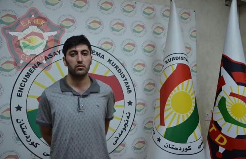 This handout photograph released by the Kurdistan Region Counterterrorism Unit on July 20, 2019, shows 27-year-old Mazloum Dag, a Kurdish man from Turkey who was identified as the suspected shooter in the murder of a Turkish diplomat, standing at an undisclosed location in Arbil.  - === RESTRICTED TO EDITORIAL USE - MANDATORY CREDIT "AFP PHOTO / HO / KURDISTAN REGION COUNTERTERRORISM UNIT" - NO MARKETING NO ADVERTISING CAMPAIGNS - DISTRIBUTED AS A SERVICE TO CLIENTS ===
 / AFP / Kurdistan Region Counterterrorism Unit / - / === RESTRICTED TO EDITORIAL USE - MANDATORY CREDIT "AFP PHOTO / HO / KURDISTAN REGION COUNTERTERRORISM UNIT" - NO MARKETING NO ADVERTISING CAMPAIGNS - DISTRIBUTED AS A SERVICE TO CLIENTS ===
