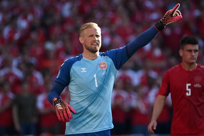 DENMARK RATINGS: Kasper Schmeichel - 7: Solid early stop from Mertens after four minutes and one excellent once-handed punch out later in a first half he was barely called on. Beaten at near post by fine De Bruyne strike for second goal and almost conceded late third after going up for corner at other end of pitch. AFP