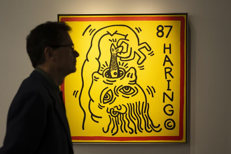 'Knokke No. 3' (1987) by American artist Keith Haring. EPA