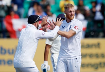 England's Ben Stokes resumed bowling during the fifth Test against India in Dharmsala. Reuters