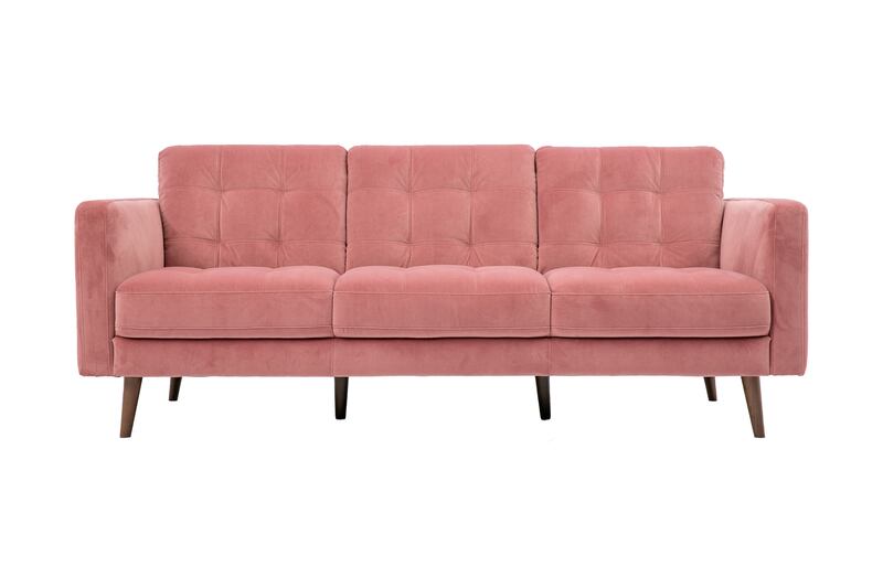 Get this rose couch from Chattels & More for Dh7,999. Photo: Chattels & More