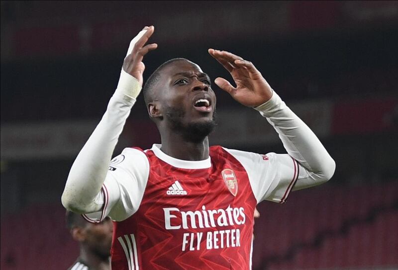 Nicolas Pepe, 7 -- Scratched and clawed for every chance he got with the sort of urgency that his Arsenal tenure has been lacking up to this point. EPA