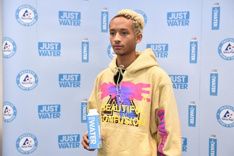 Jaden Smith was recently in Dubai to attend Gulfood and introduce Just Water. Courtesy Gulfood