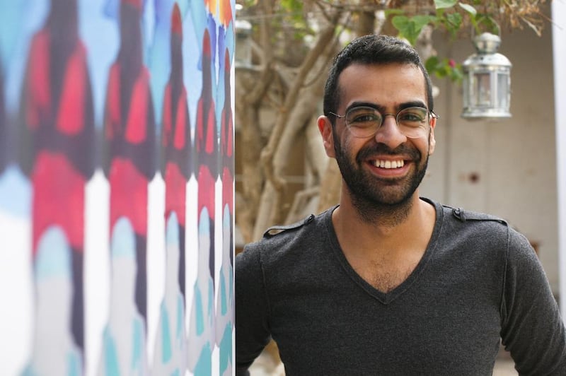 Dubai artist Khalid Mezaina is one of the alumni of The Salama bint Hamdan Emerging Artists Fellowship programme, who will lead workshops. Lee Hoagland / The National