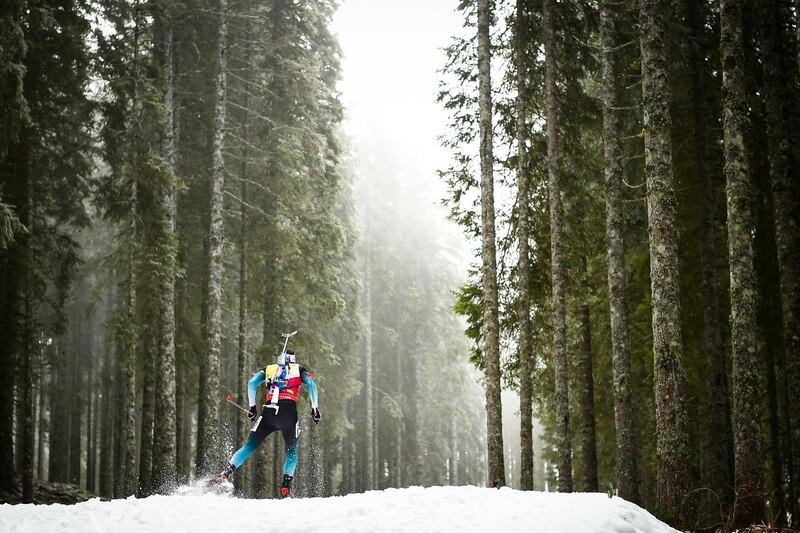 Martin Fourcade of France competes to win the Men's 20 km Individual competition in Pokljuka, in the Julian Alps in northwestern Slovenia. AFP