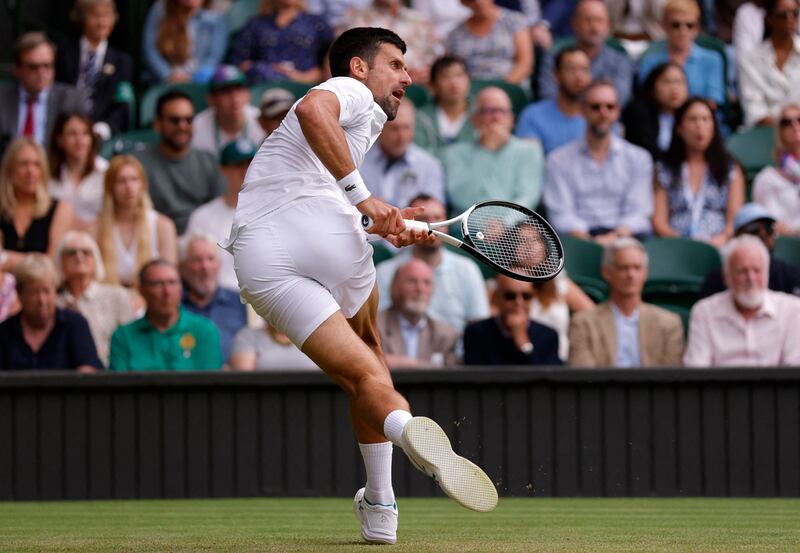 Novak Djokovic in action. Reuters