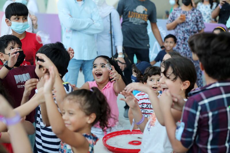 Children enjoy the various activities at the opening ceremony