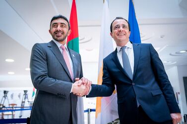 Abdullah bin Zayed meets his Cypriot counterpart to foster ties. WAM