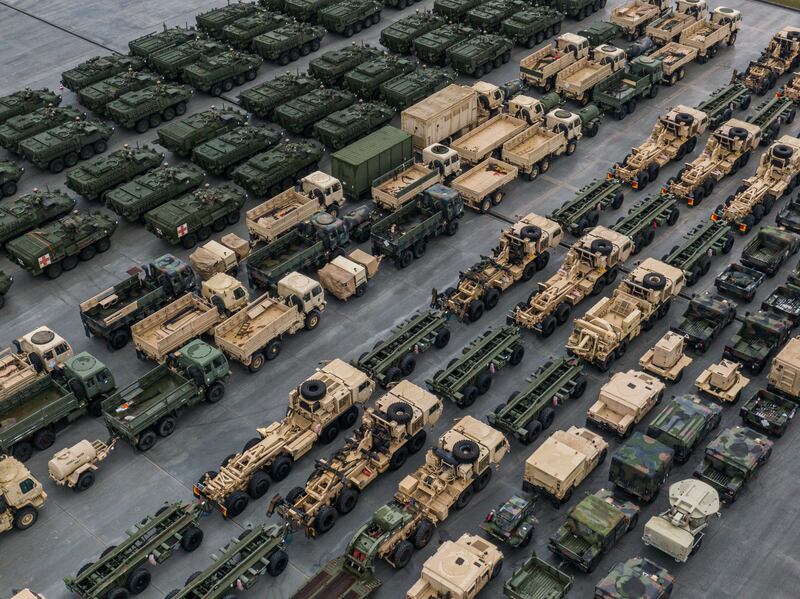 US military equipment at the Port of Gdynia, Poland. Getty Images