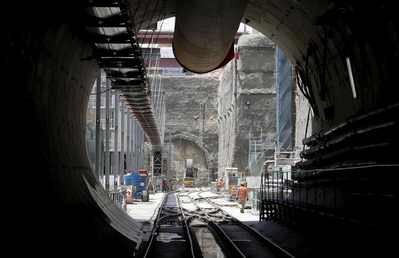 A tunnel at the Riyadh Metro project, where CCC is part of a consortium building lines 1 and 2. CCC chairman Samer Khoury said the company will break even this year despite revenue more than halving to $2 billion. Reuters