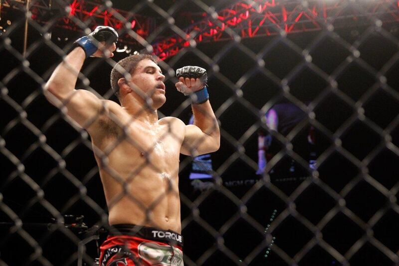 Al Iaquinta celebrates after defeating Joe Lauzon in their lightweight bout at UFC 183 on Saturday. Iaquinta won with a second-round TKO. Steve Marcus / Getty Images / AFP