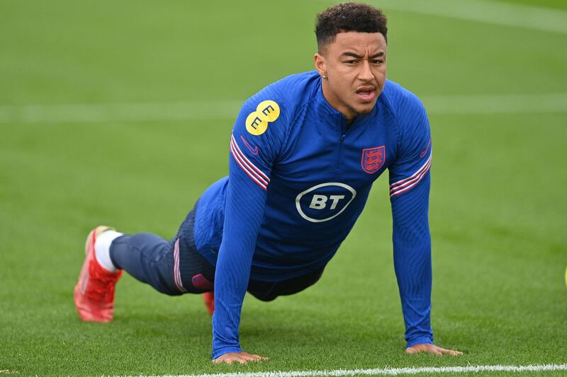 England's midfielder Jesse Lingard attends a training session. AFP