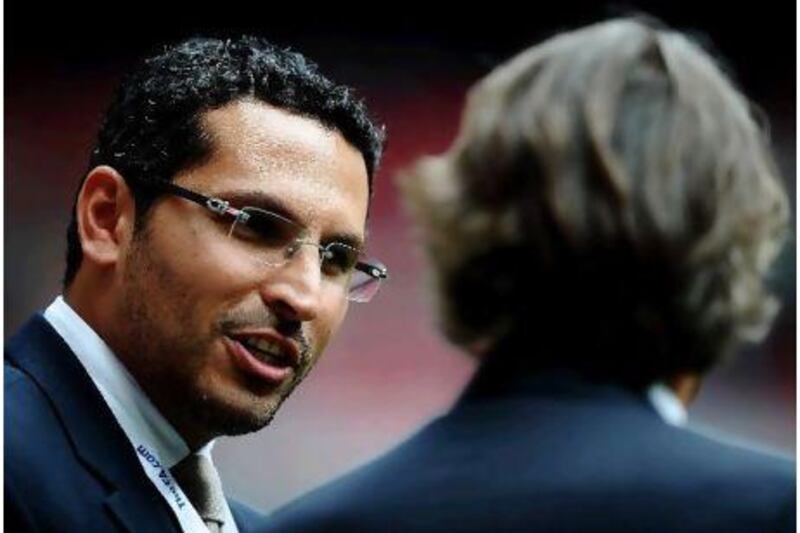 The firm stance of Manchester City chairman Khaldoon Al Mubarak, left, will be welcomed news to Robert Mancini. Laurence Griffiths / Getty Images