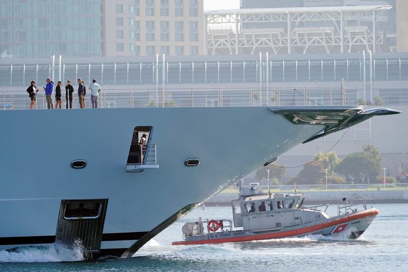 The $325 million superyacht was seized by the US from a Russian oligarch on whom sanctions were imposed. AP