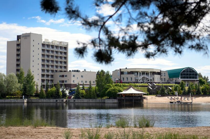 The Lada Resort Hotel, Switzerland's team base camp on the shore of the Volga River, in Togliatti, Russia. EPA