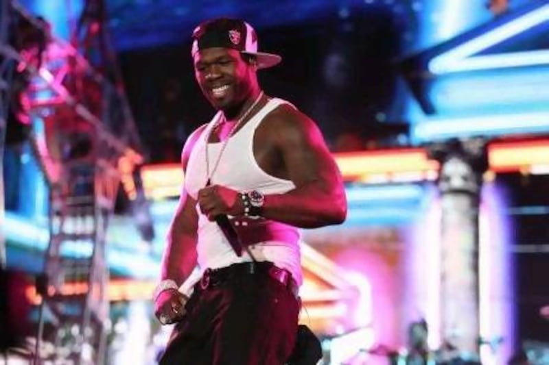 50 Cent performs at the Coachella festival in California in April. Christopher Polk / Getty Images for Coachella / AFP