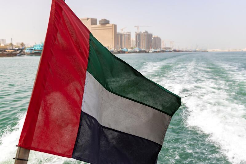 Dubai & Sharjah, United Arab Emirates - July 28, 2019: New Dubai-Sharjah commuter ferry is launched. Sunday the 28th of July 2019. Chris Whiteoak / The National