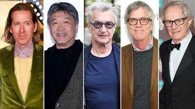 From left: Wes Anderson, Hirokazu Kore-eda, Wim Wenders, Todd Haynes, Ken Loach. Photos: Getty Images