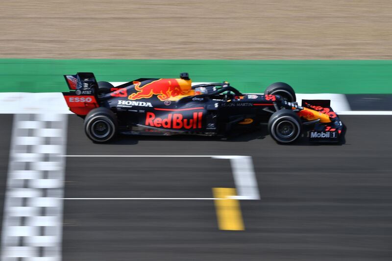 Red Bull's driver Max Verstappen during the 70th Anniversary Grand Prix. AFP
