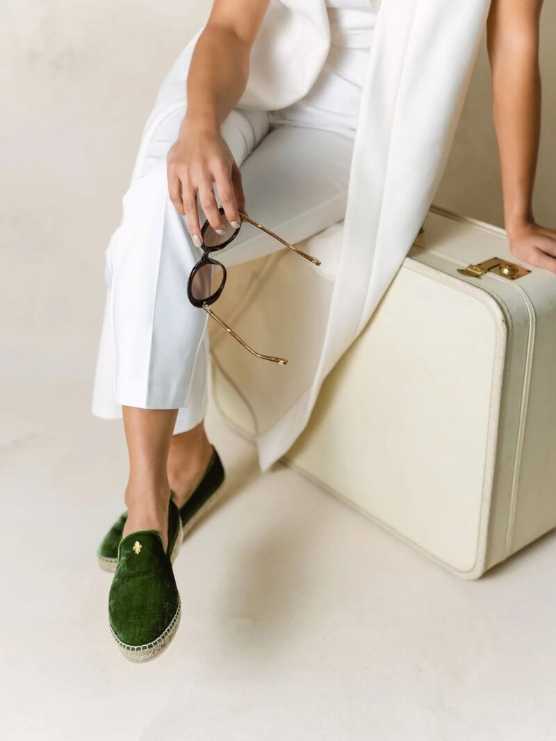 Green espadrilles. Photo: Solana Shoes