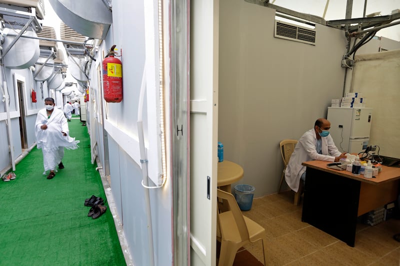 A doctor works in a camp clinic in Mina last year. AP