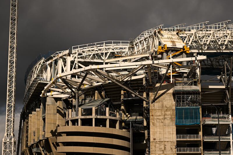 The Santiago Bernabeu is set to be ready to host matches again in September. Getty