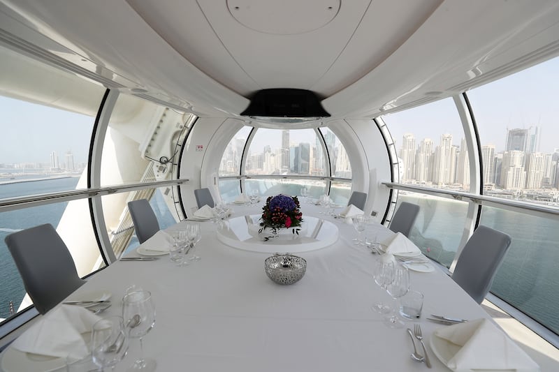 A private butler and the chef will also be within the cabin for the Dine in the Sky experience. Pawan Singh / The National