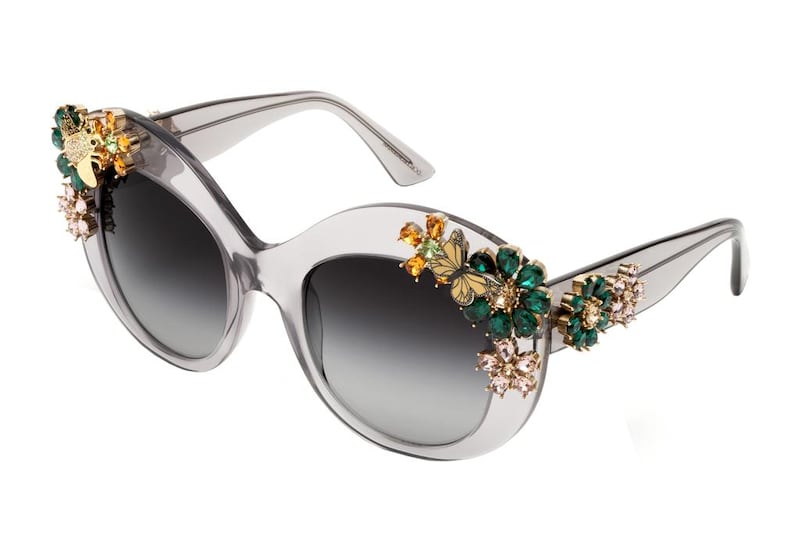 Enchanted Beauties sunglasses, Dh13,230, Dolce & Gabbana. Courtesy Dolce & Gabbana