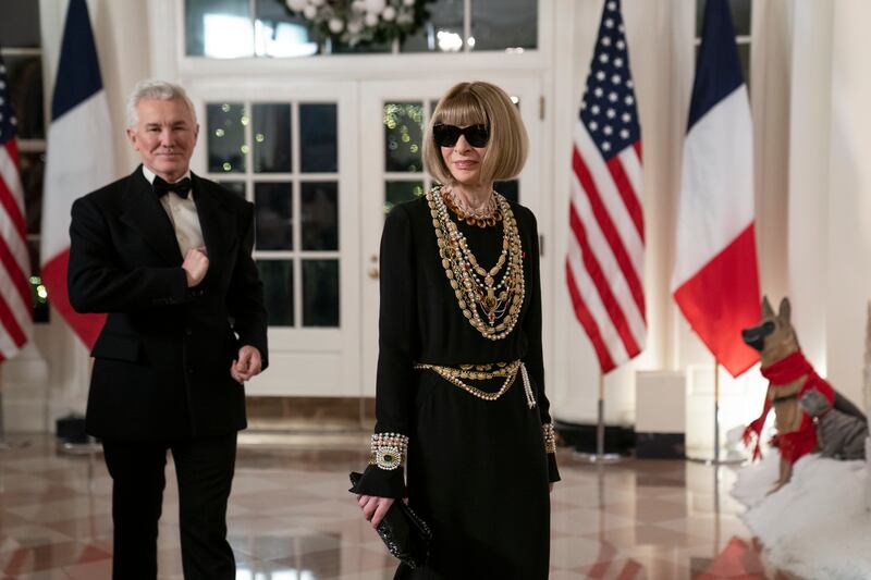 Anna Wintour, editor in chief at Vogue, and Australian director Baz Luhrmann. EPA