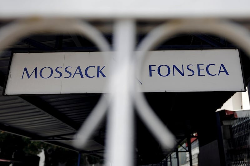 FILE PHOTO: Mossack Fonseca law firm sign is pictured in Panama City, April 4, 2016. REUTERS/Carlos Jasso/File Photo
