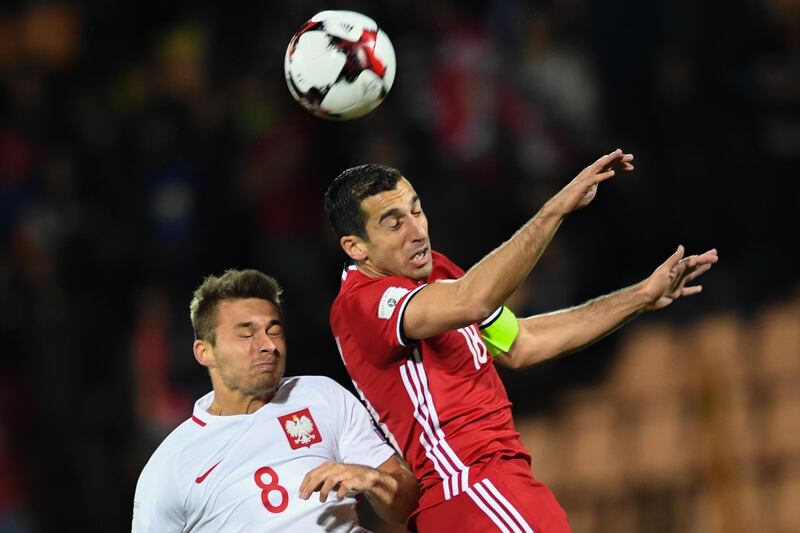 Henrikh Mkhitaryan of Armenia and Manchester United. Kirill Kudryavtsev / AFP