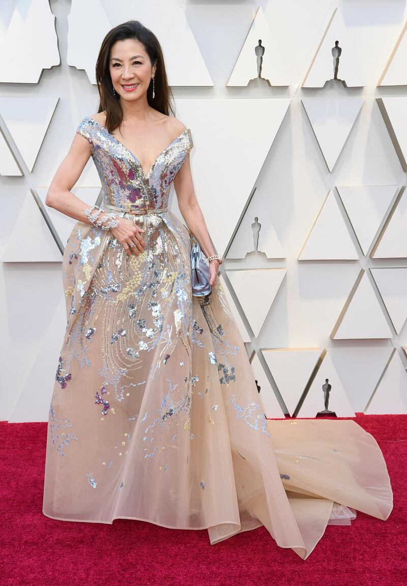 Michelle Yeoh wears Elie Saab at the 91st Academy Awards. AFP