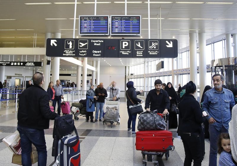 Where Michael Karam fears to tread: the every-man-for-himself departure concourse of Rafiq Hariri airport in Beirut. Anwar Amro / AFP