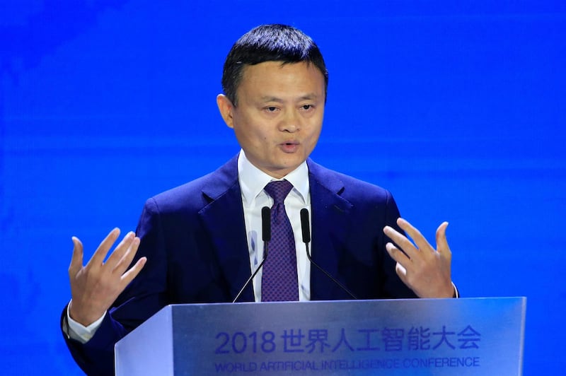 Alibaba Group co-founder and executive chairman Jack Ma attends the WAIC (World Artificial Intelligence Conference) in Shanghai, China, September 17, 2018. REUTERS/Aly Song